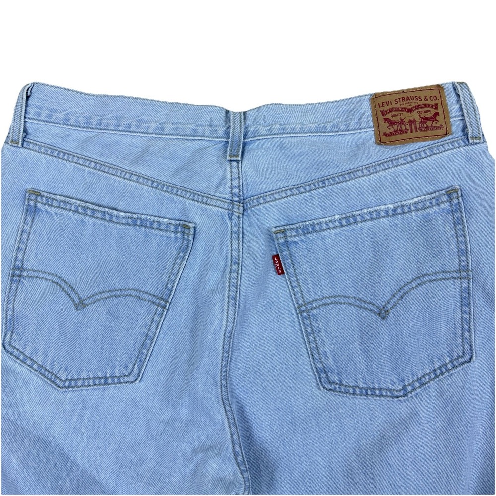 Levis Womens Jeans Low Pro Straight Distressed High Rise Y2K Light Wash Size 32 - Picture 6 of 16